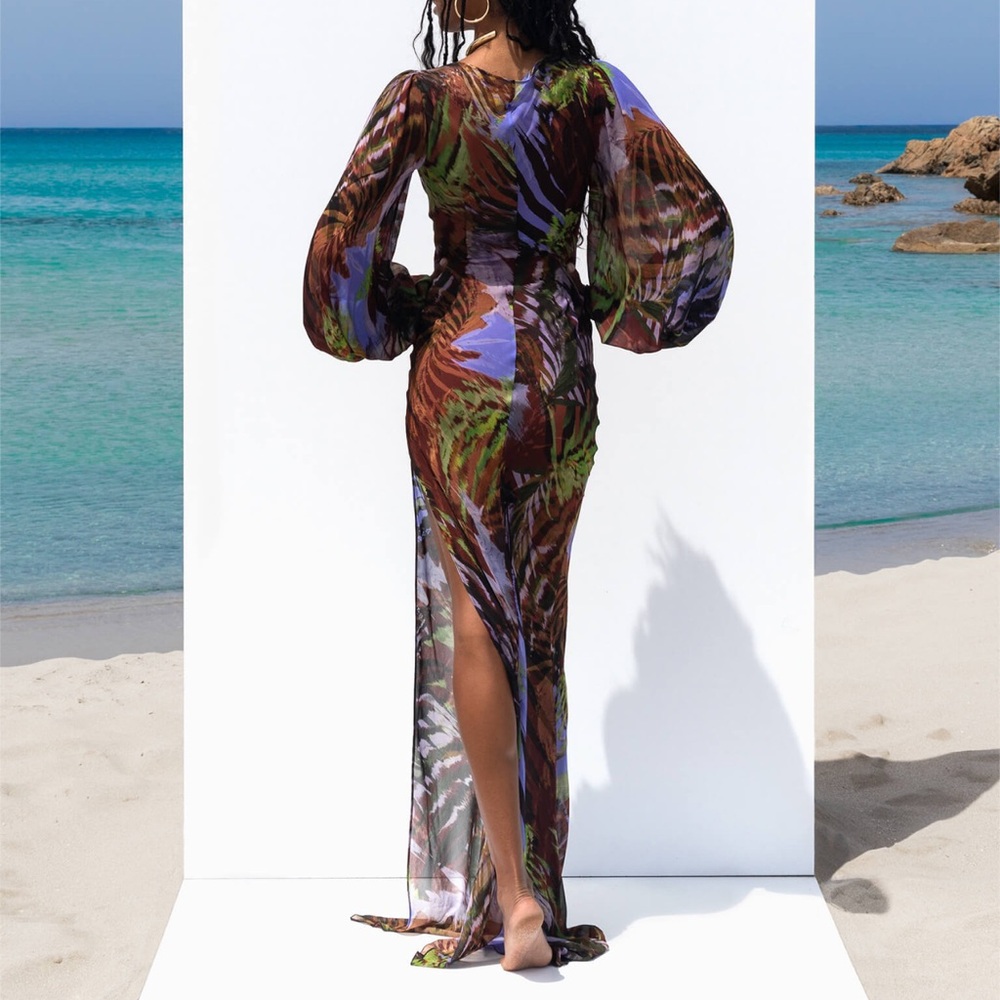 💜 NWT Women’s Rat & Boa Daliana Dress Max with Side Slit 💜 - Picture 3 of 9